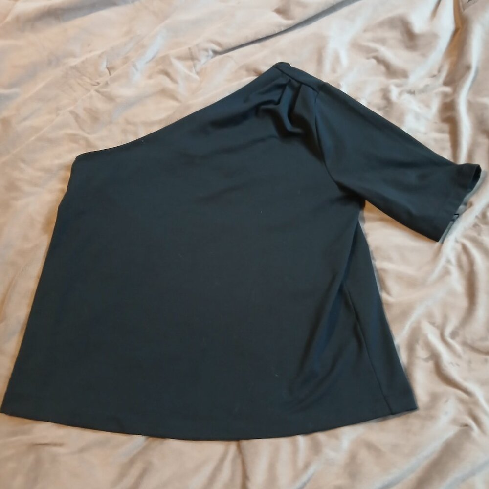 Banana Republic Factory Women's One Shoulder Black Top SZ M GUC